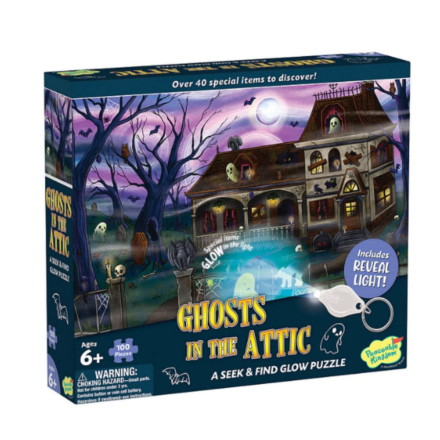 Peaceable Kingdom Ghosts in the Attic Glow Puzzle Game