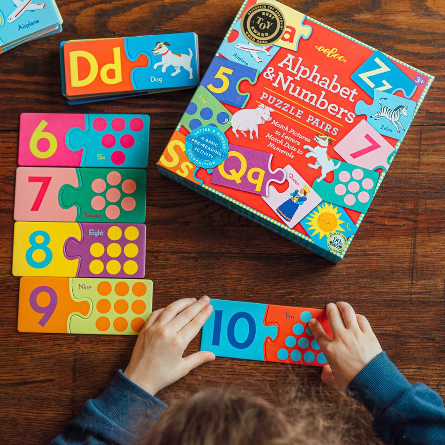Eeboo Alphabet and Numbers Puzzle Pairs