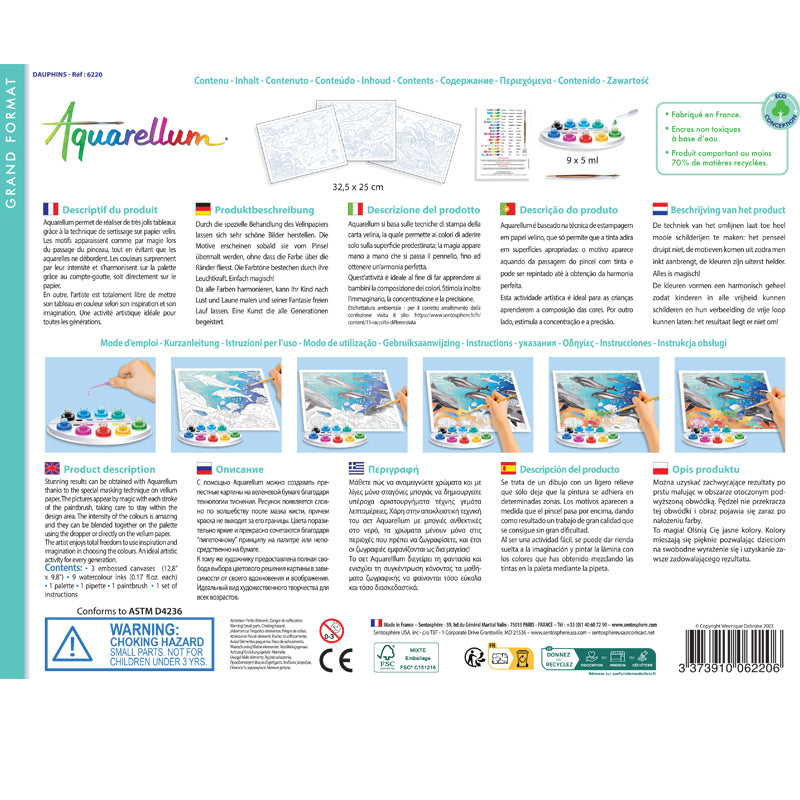 Aquarellum Painting Kit for Kids - Dolphins