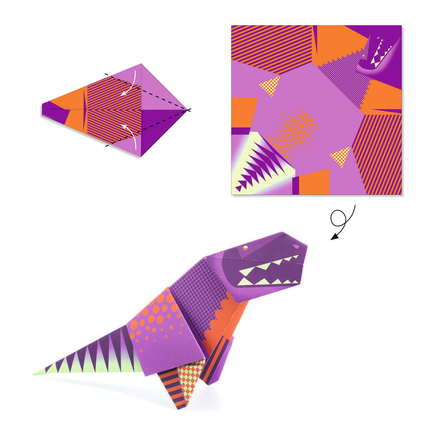 Dinosaur Origami 1000 x 1000