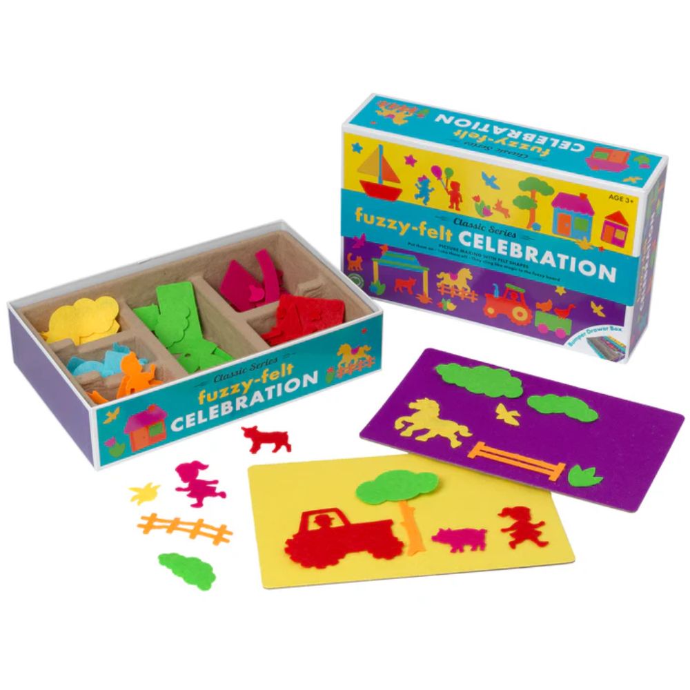 Fuzzy Felt Retro Drawer Gift Set - Celebration