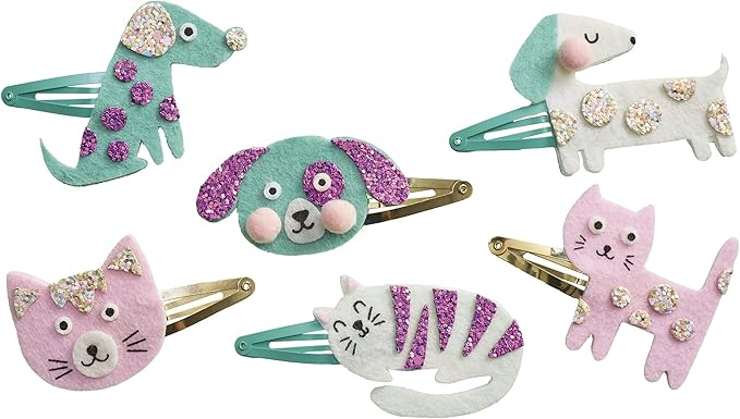Janod Make Your Own Glittery Little Pets Hairclips