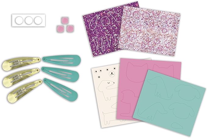 janod glitter little pets hair clips