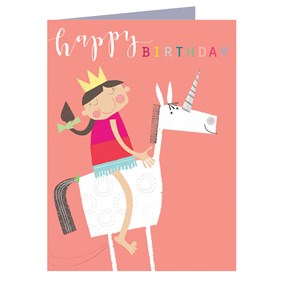 Glittery Unicorn Birthday Card