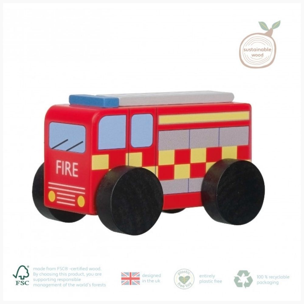 Emergency Services Wooden Counting Toy & Vehicle Set