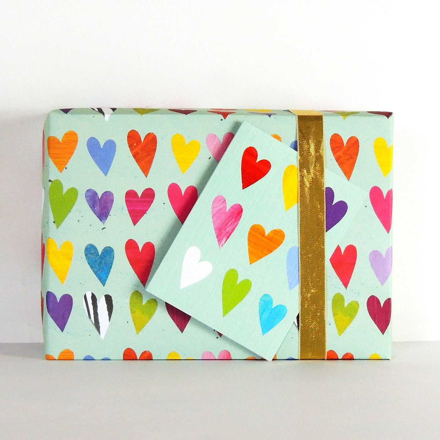 Coloured Hearts Birthday Card