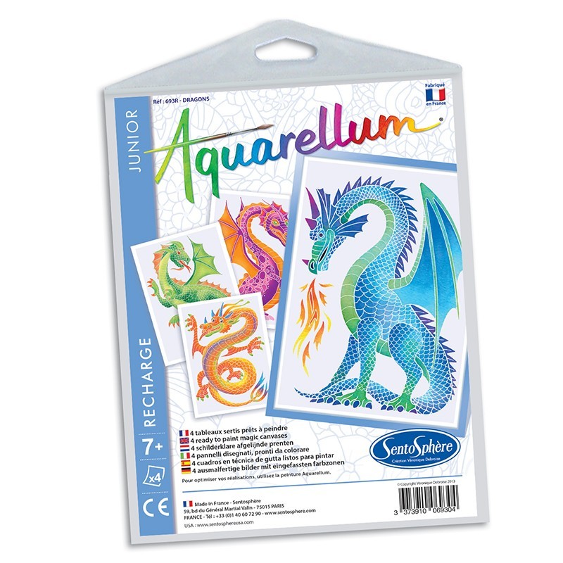 Aquarellum Junior Dragons Painting Kit - Refills