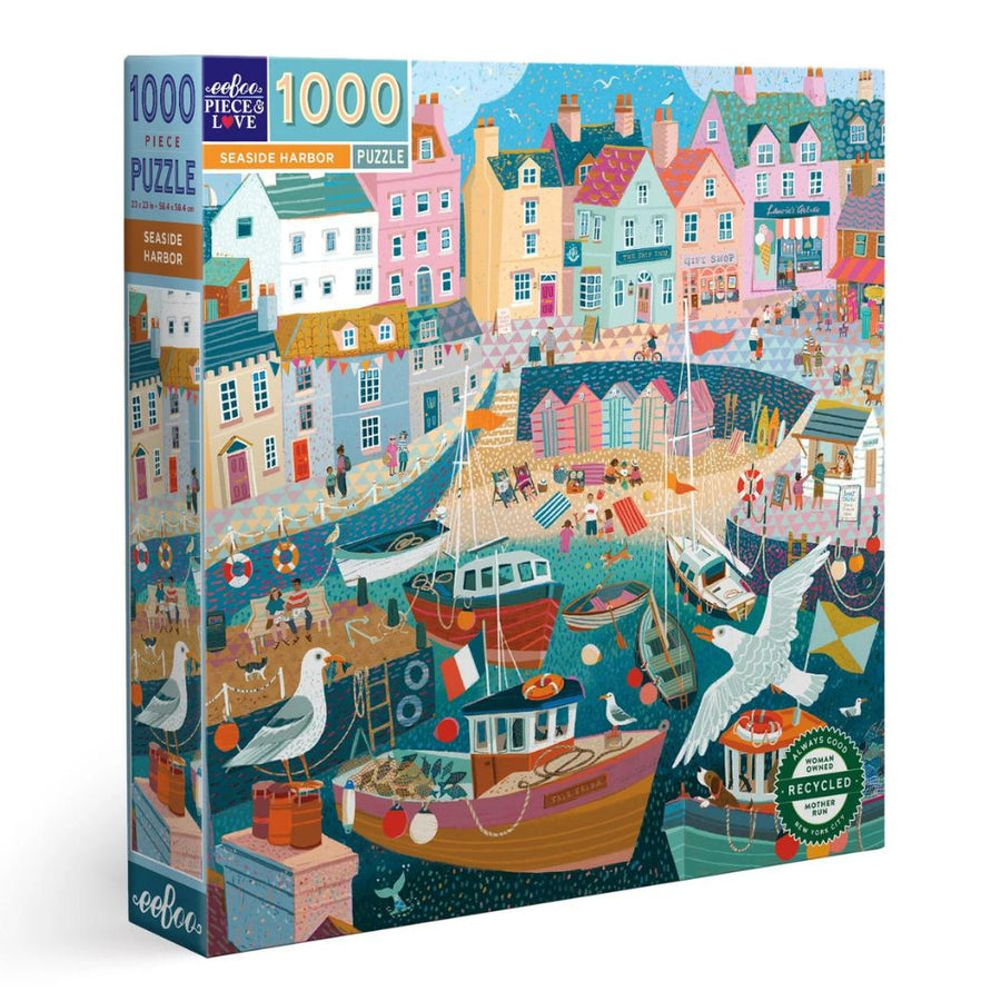 eeBoo 1000 Piece Jigsaw Puzzle - Seaside Harbour