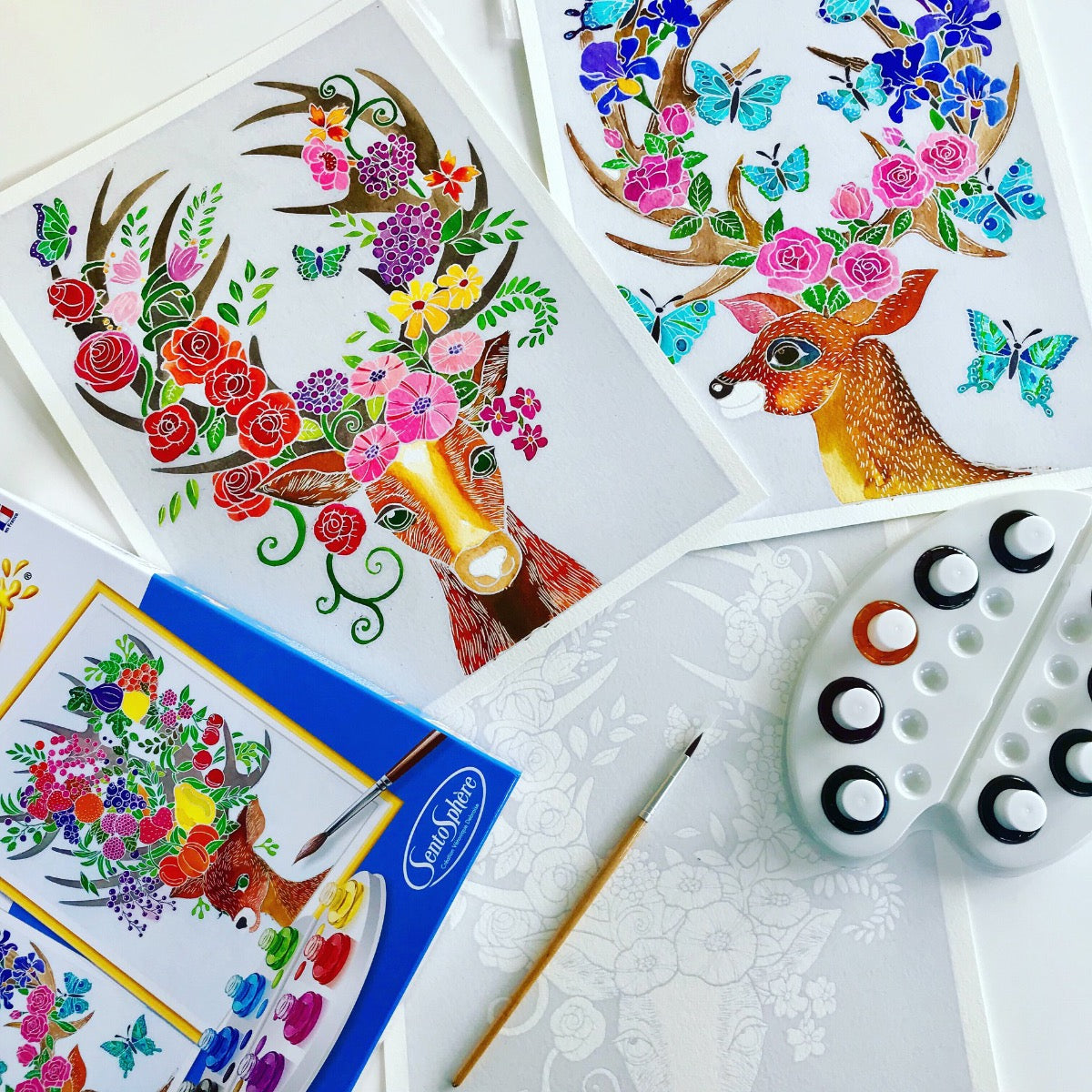 Aquarellum Enchanted Deer - Paint by Numbers for Kids