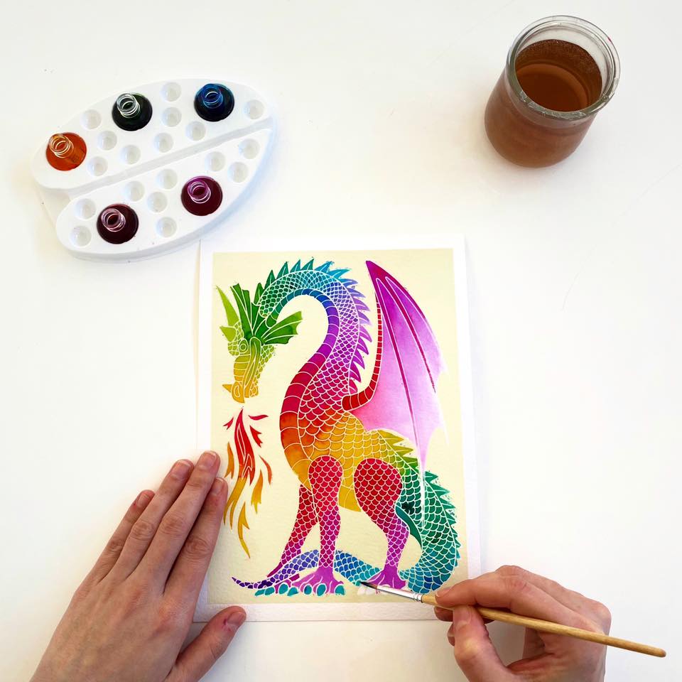 Aquarellum Junior Dragons - Painting Kits for Kids