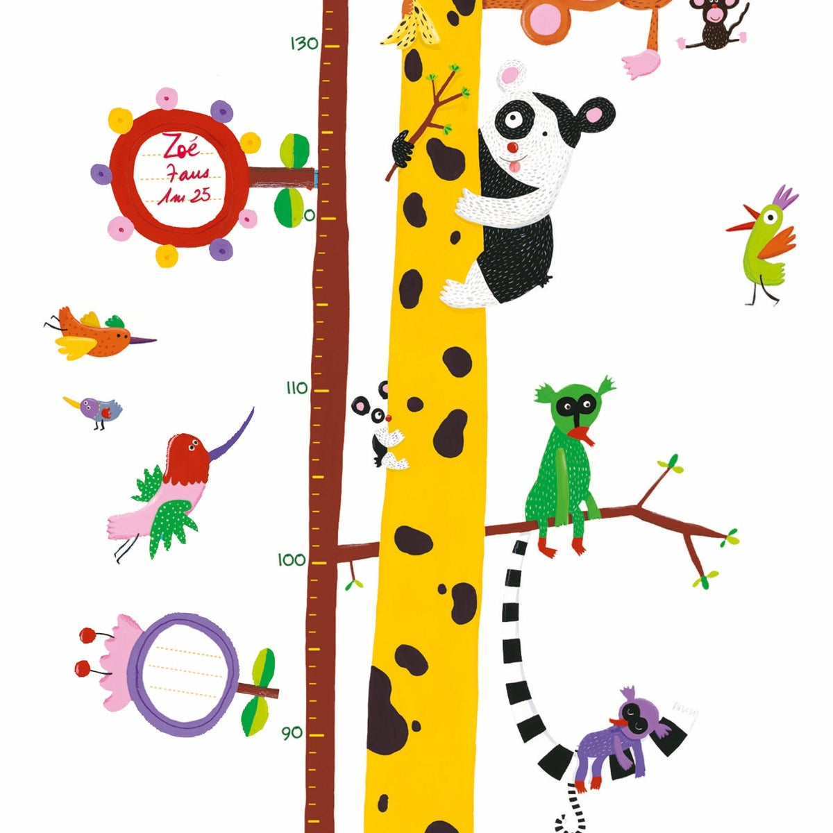 Djeco  Height Chart - Removable Adhesive Height Chart - Friends of the Amazon