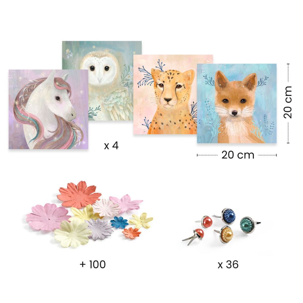 Djeco 3D Paper Crafts, Floral