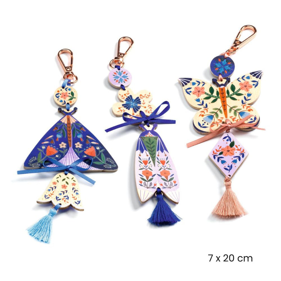Djeco Do It Yourself Butterflies - 3 Bag Charms To Create DJ07981
