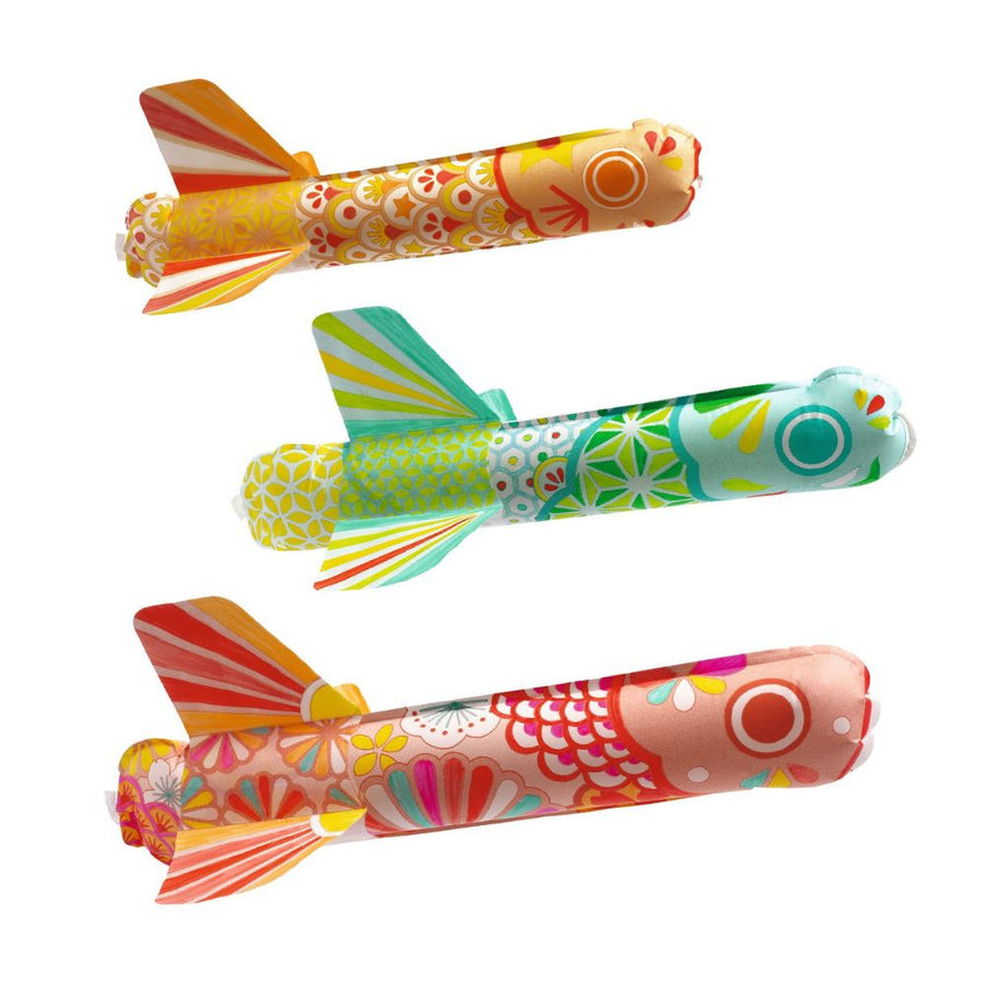 Djeco Do It Yourself Koinobori - 3 Flying Fish To Colour & Fly