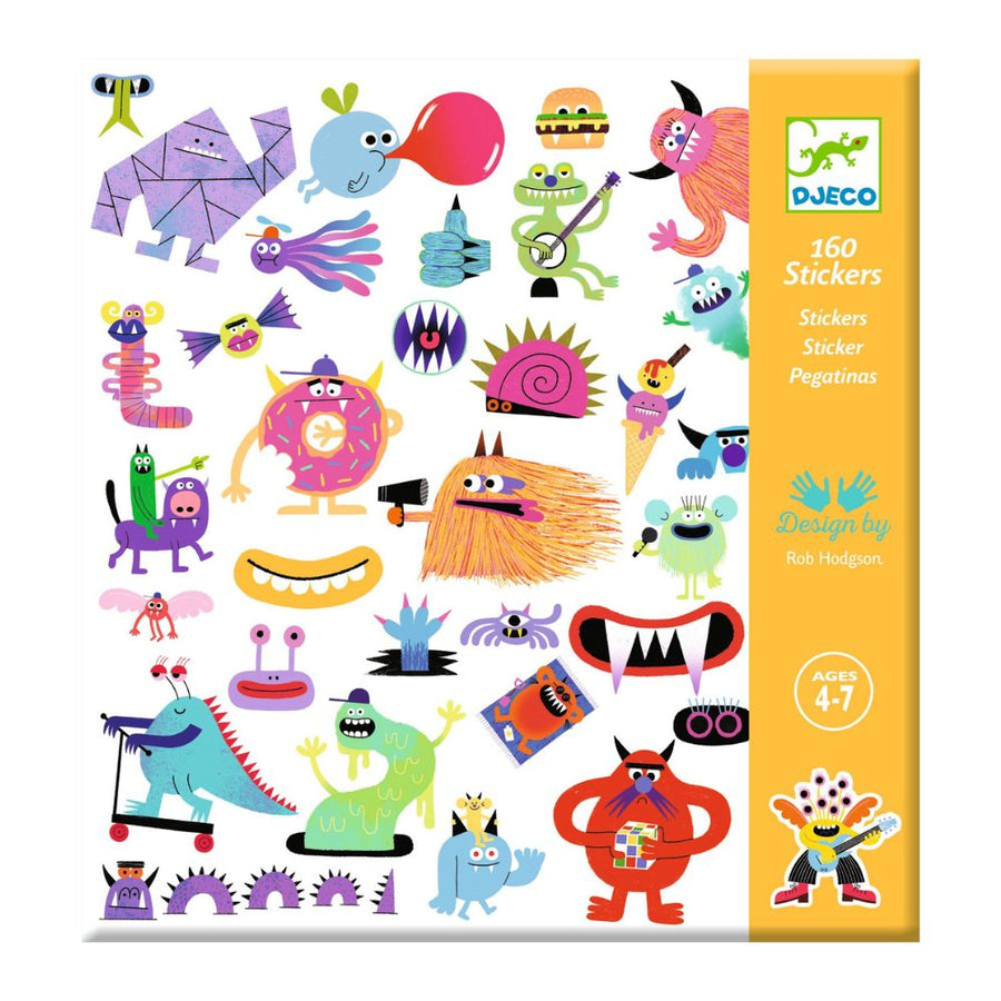 Djeco Monster Stickers, 160 stickers
