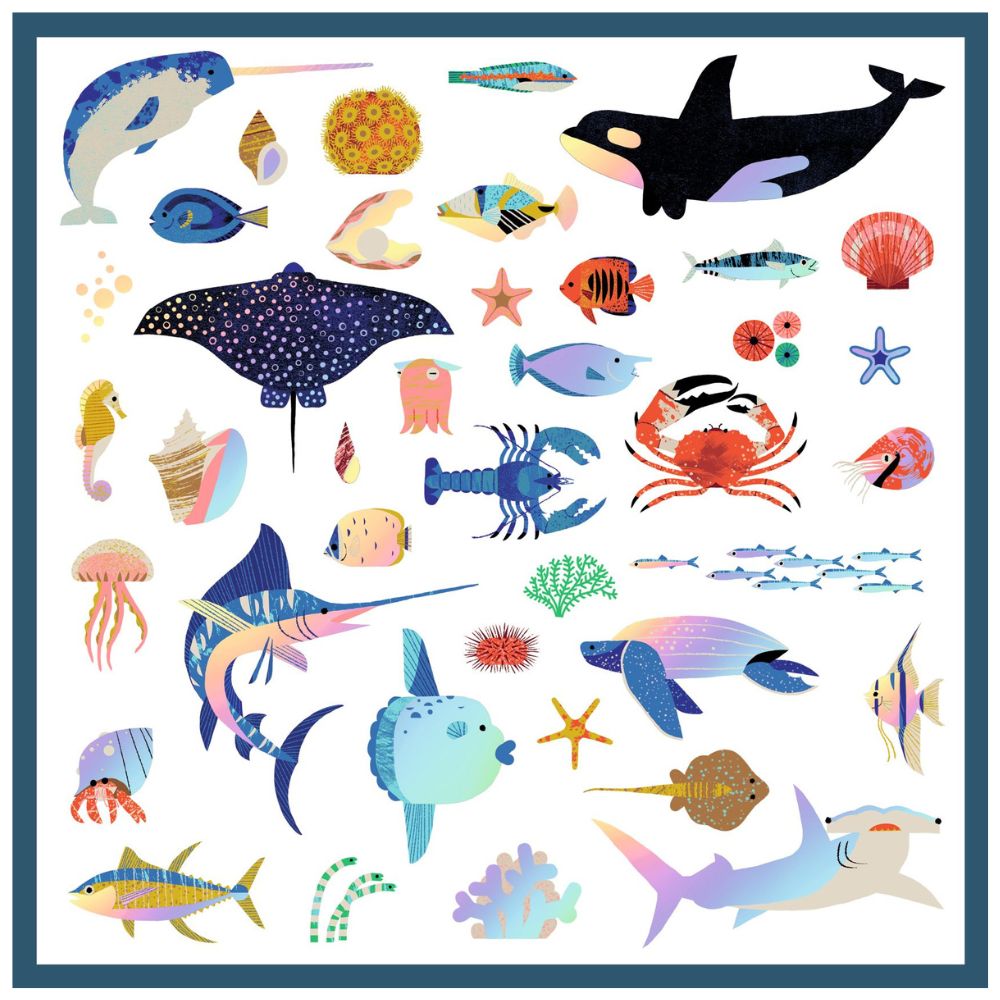 Djeco Stickers - Ocean, 160 stickers