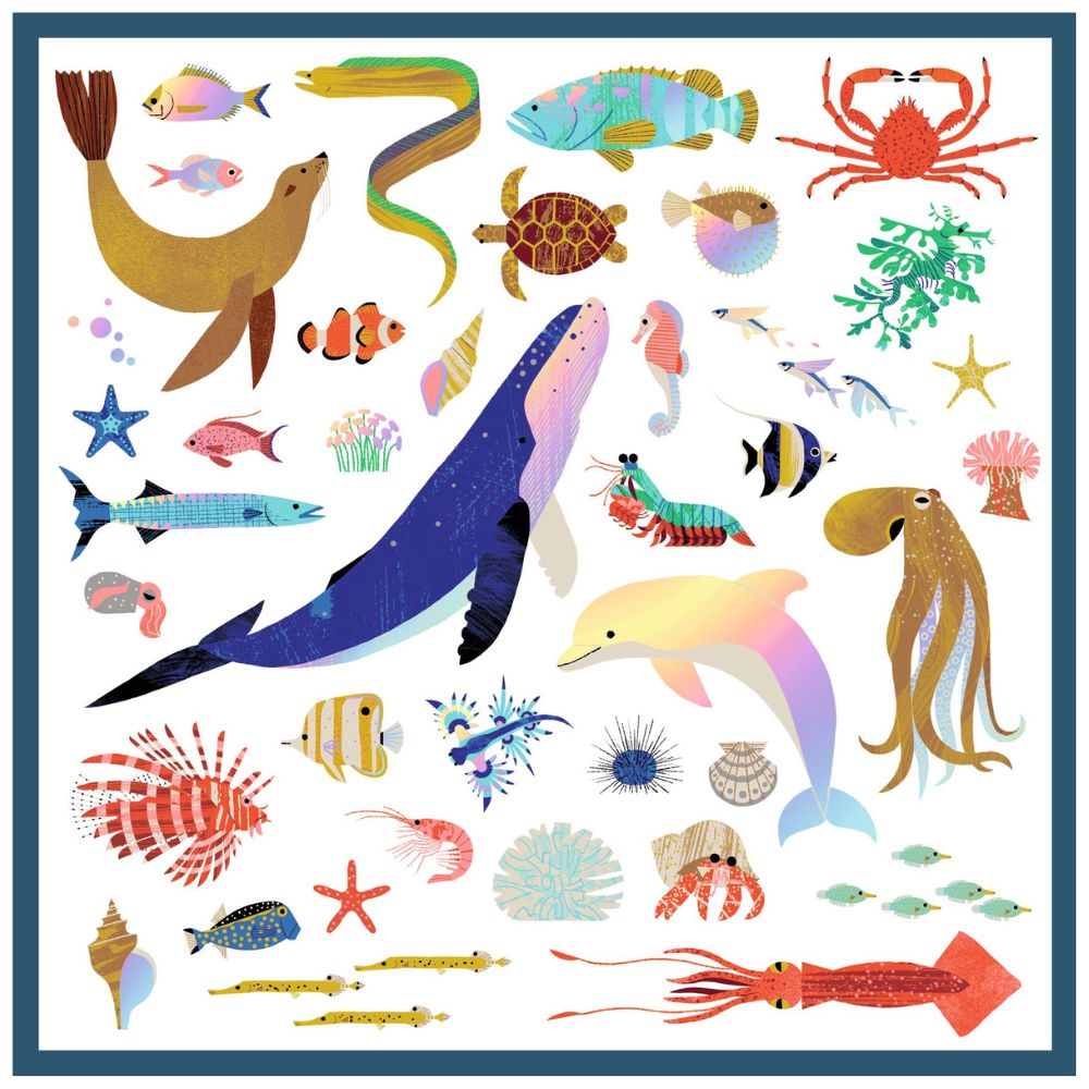 Djeco Stickers - Ocean, 160 stickers