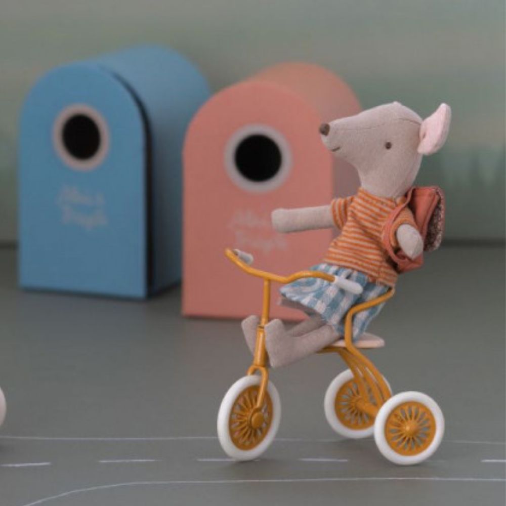 Maileg Abri à Tricycle Mouse - Big Sister Old Rose