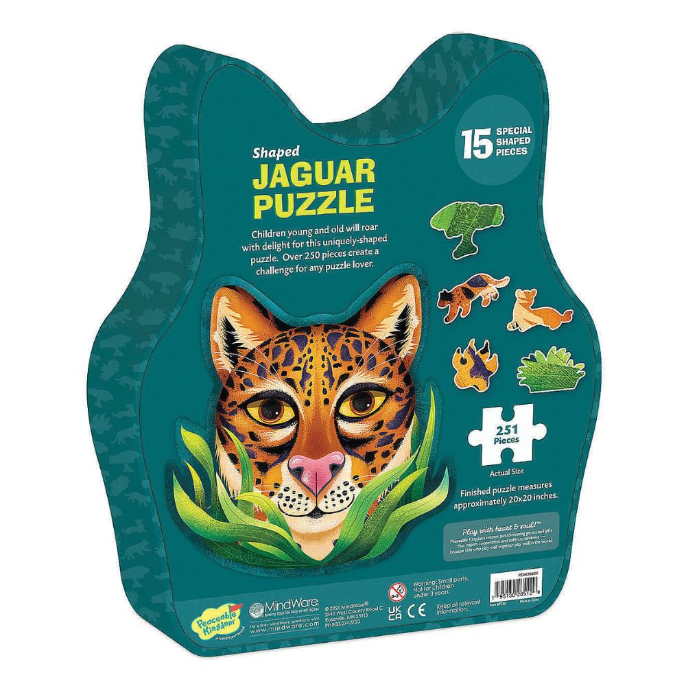 Peaceable Kingdom Jaguar Shaped 251 Piece Puzzle