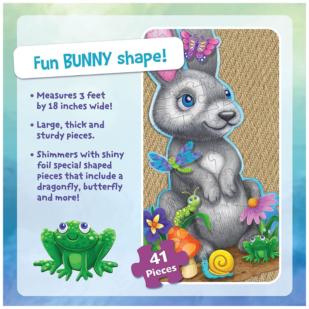 Peaceable Kingdom Shimmery Bunny Floor Puzzle