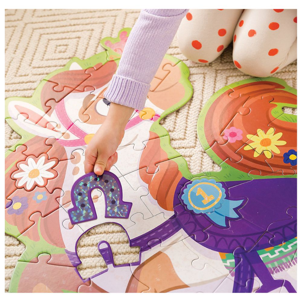 Peaceable Kingdom Shimmery Pony Floor Puzzle