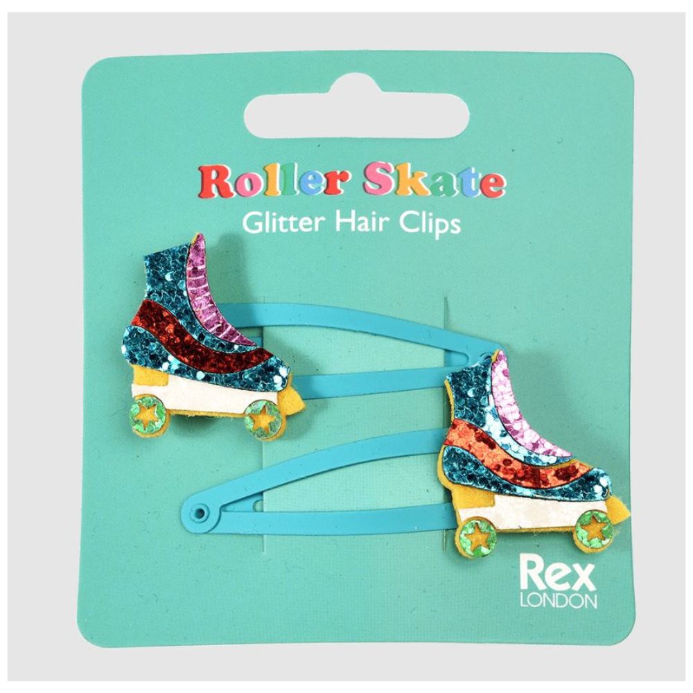 Rex London Roller Skate Glitter Hair Clips