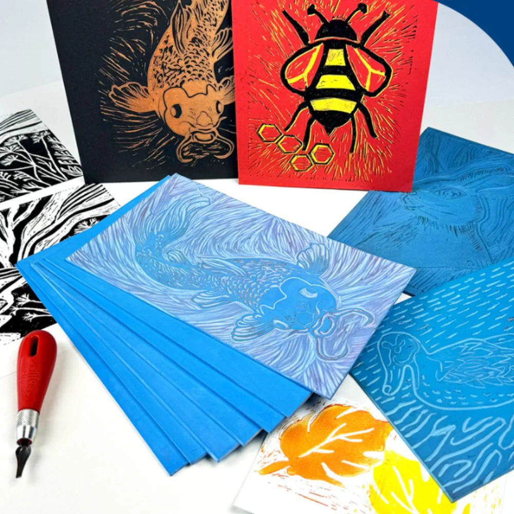 Lino Block Example Beginners Guide to Lino Block Printing - Crafts4Kids