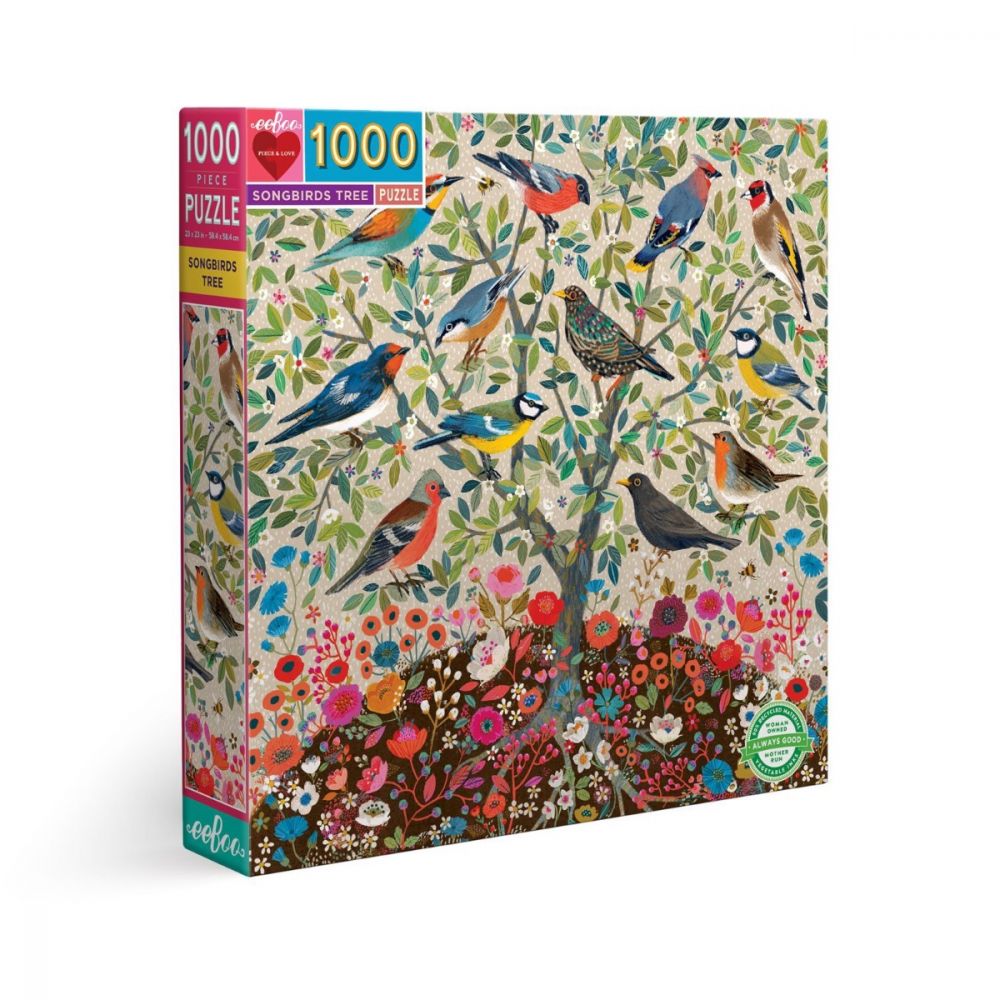 Eeboo 1000 Piece Puzzle - Songbirds Tree