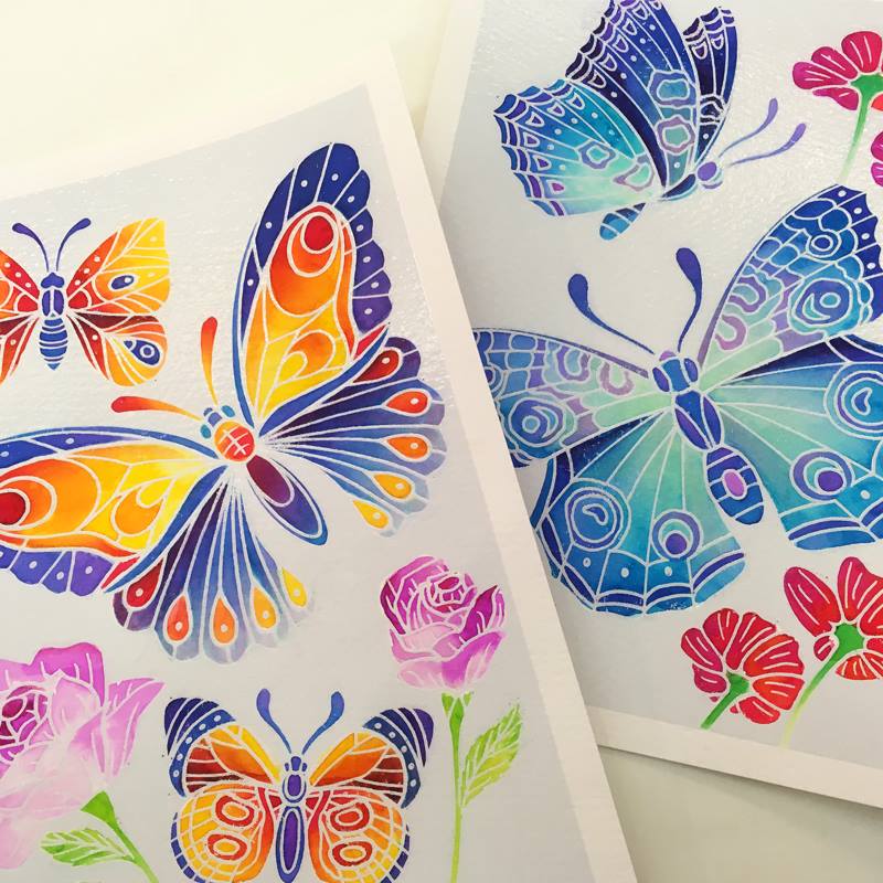 Aquarellum Junior Butterflies and Flowers - Paint By Numbers For Kids