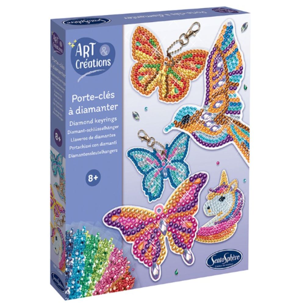 Sentosphere Art & Creations Diamond Art Key Rings | Kids Arts and ...