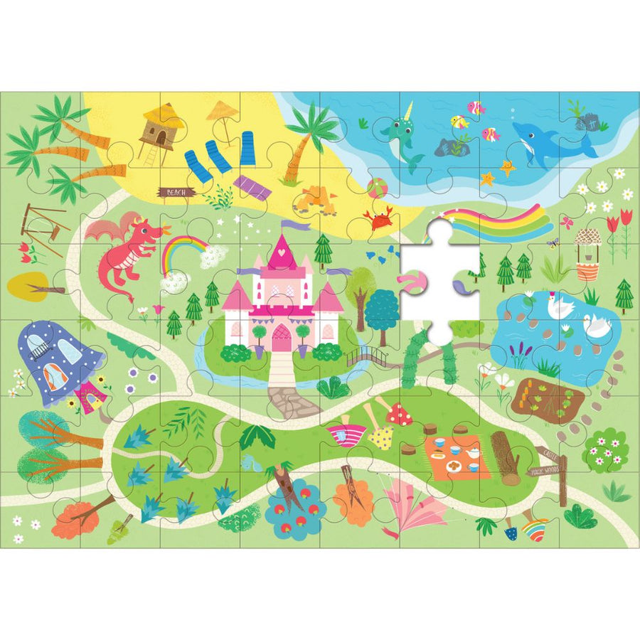 Peaceable Kingdom Puzzle & Play Fantasy Funland
