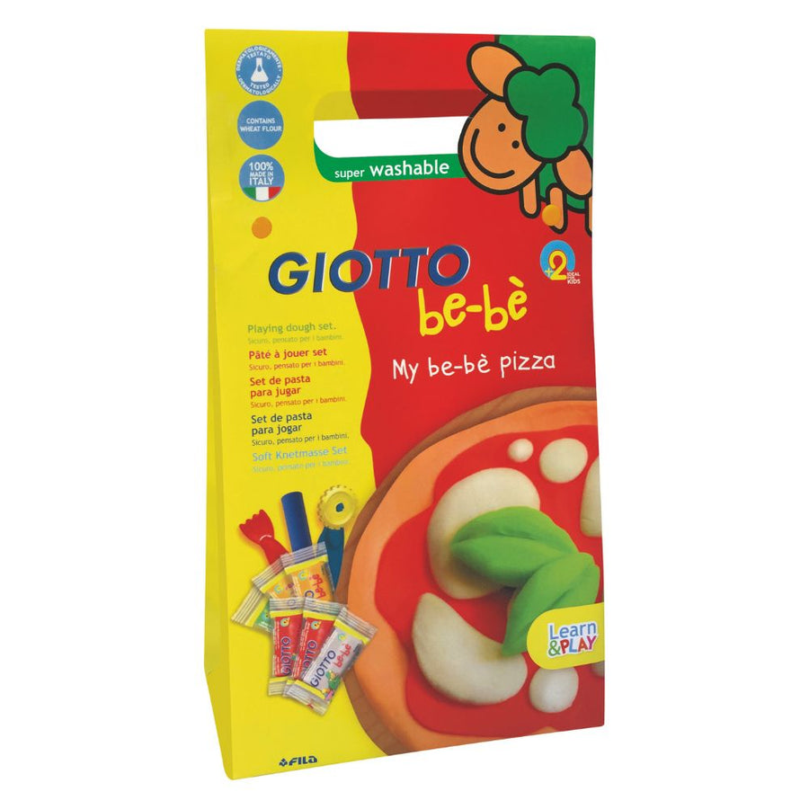 Giotto Be-Be My Pizza Modelling Set – Soft Dough Pizza Play Kit for Toddlers