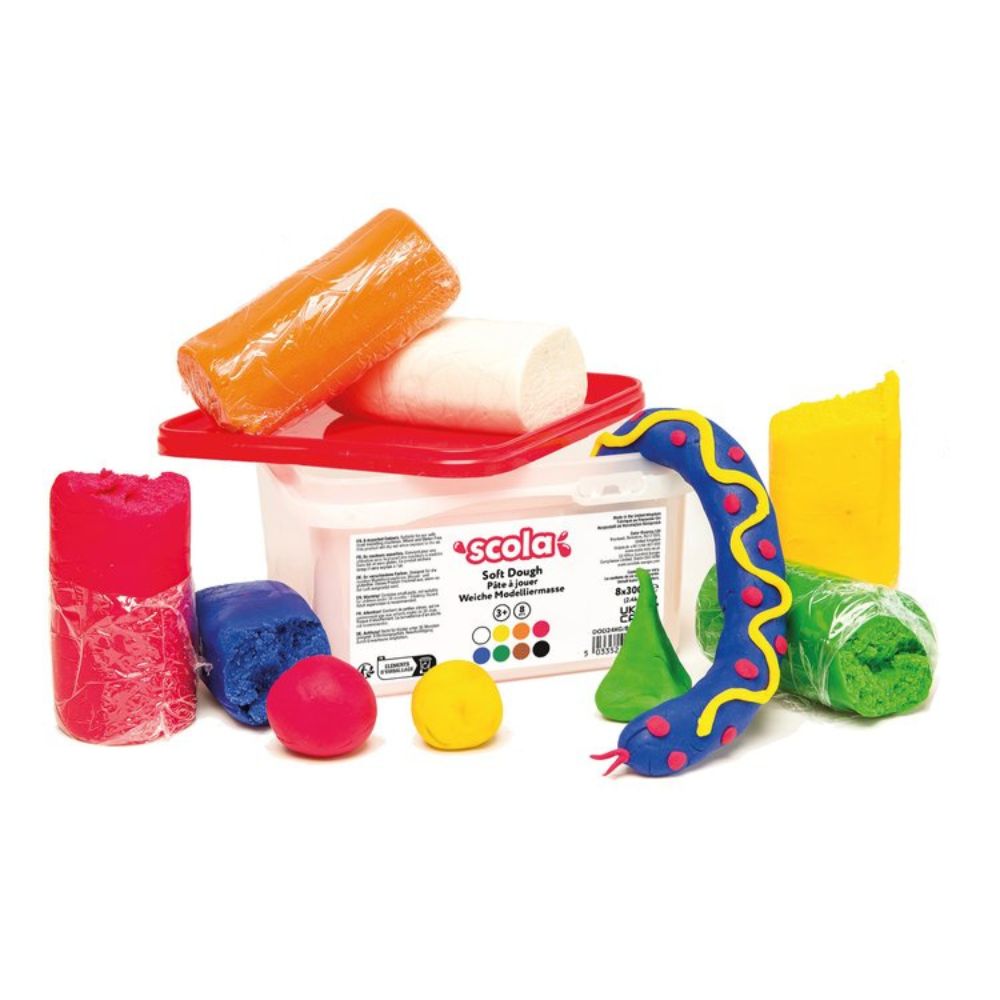 Scola Soft Dough Assorted 8pcs 300g