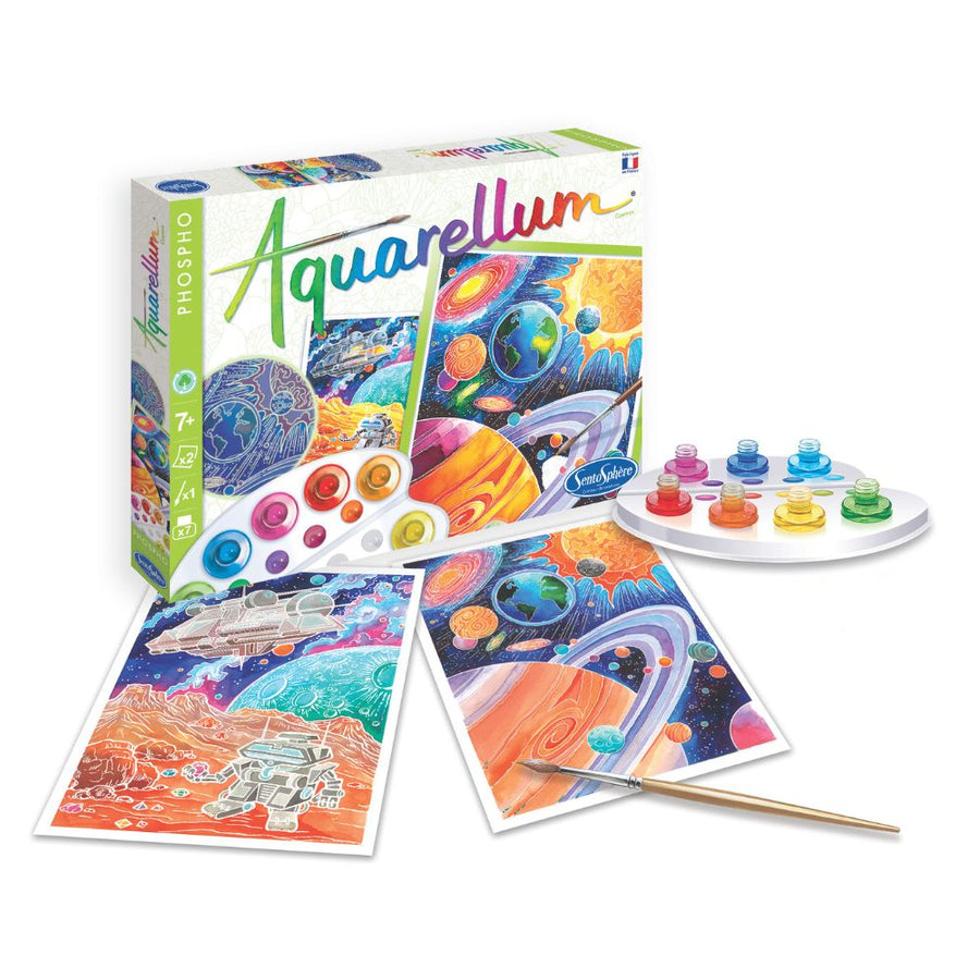 Aquarellum Glow In The Dark Space Cosmos - Painting by Numbers
