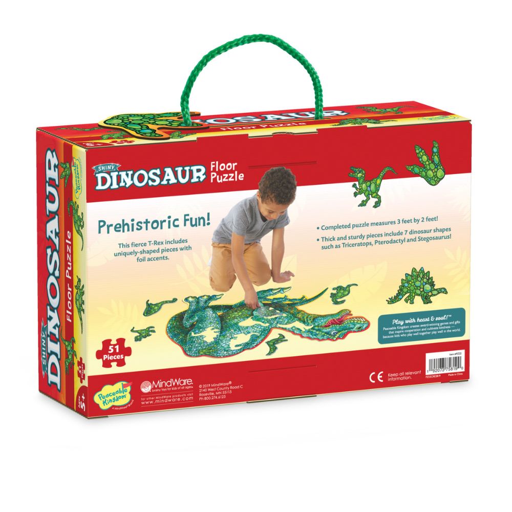 Peaceable Kingdom - Shiny Dinosaur Floor Puzzle