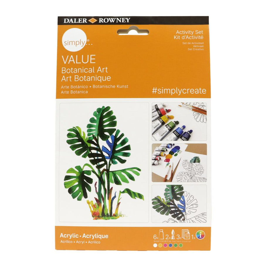 Daler Simply Value Acrylic Botanical Activity Painting Set