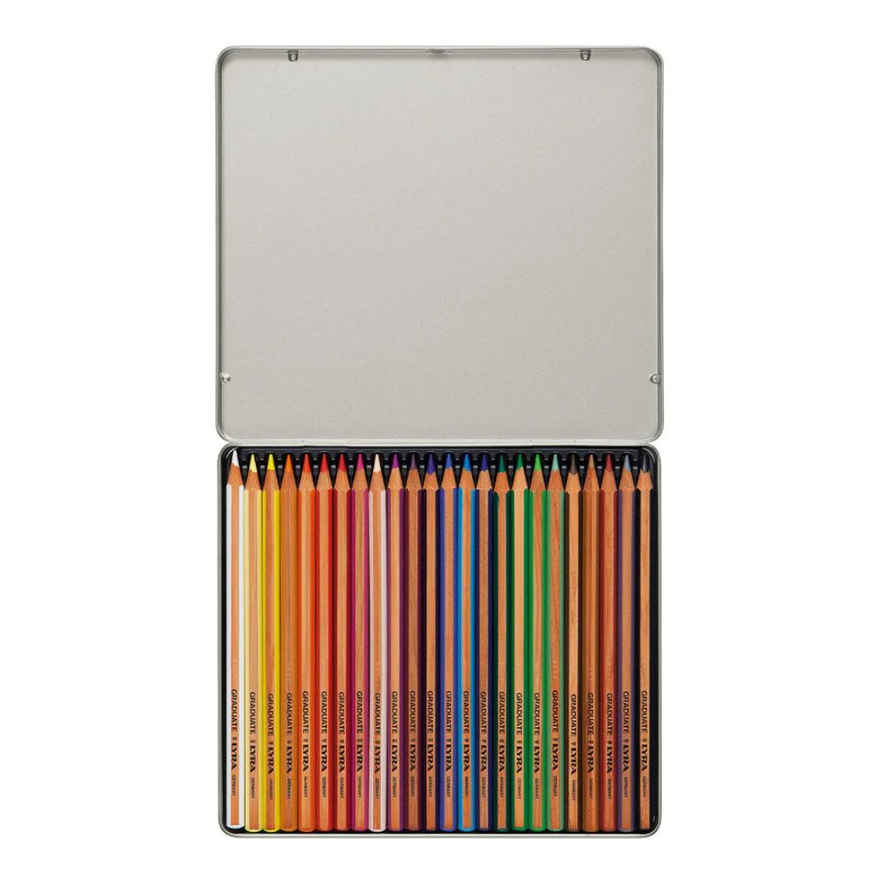 Lyra Graduate Coloured Pencils 24pcs Metal Tin Set