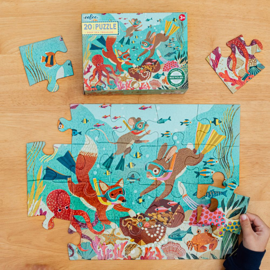 eeBoo Deep Sea Treasure 20 Piece Jigsaw Puzzle