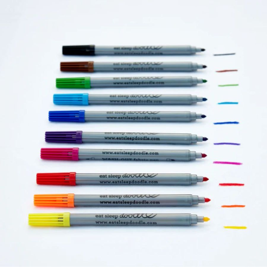 Eat Sleep Doodle - Wash Out Pen Set - Classic Colours