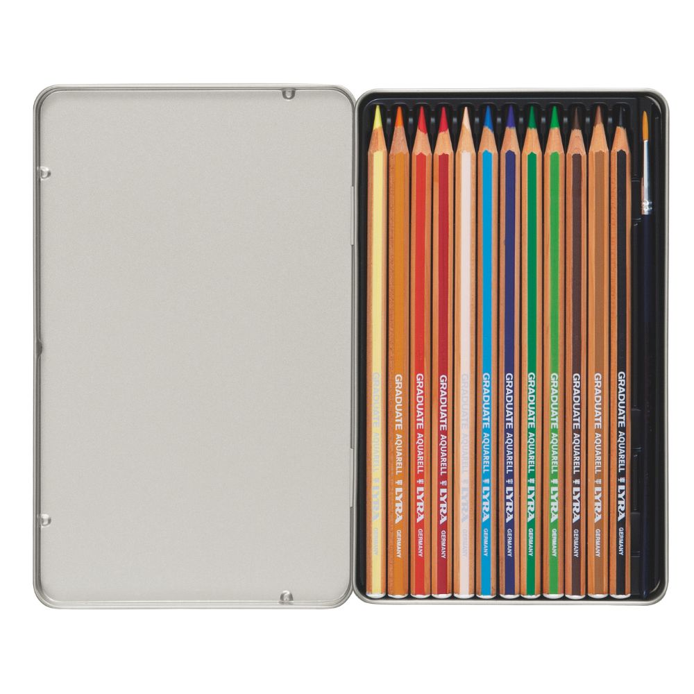 Lyra Graduate Aquarell Pencils 12pc Tin – Watercolour Colour Set