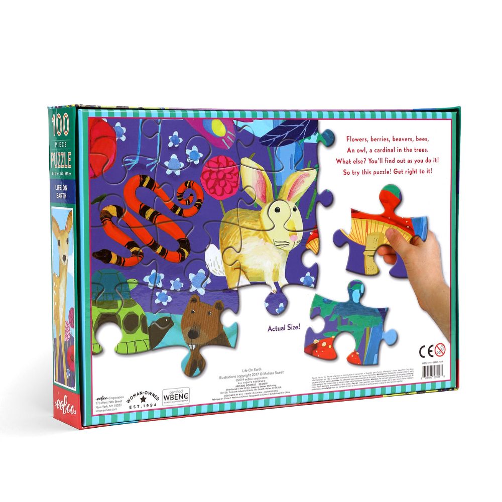 Eeboo Life On Earth 100 piece puzzle for kids