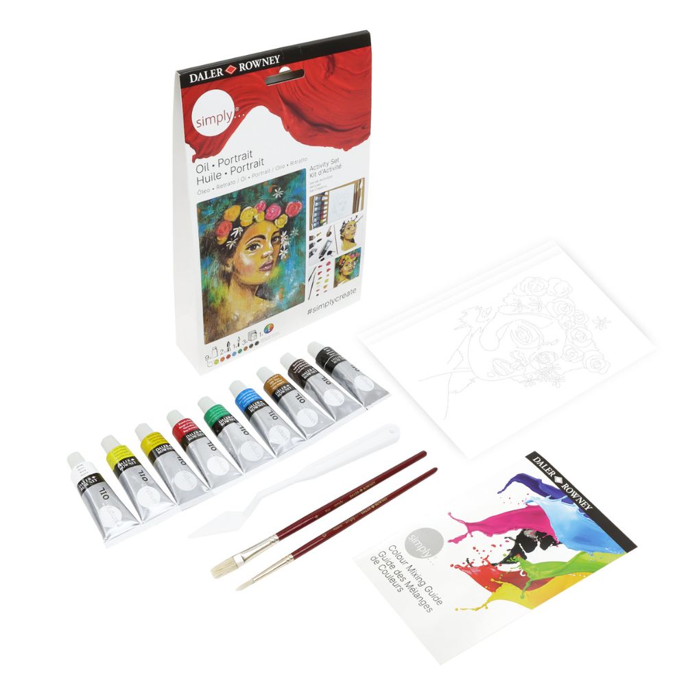 Daler Simply Oil Portrait Activity Set