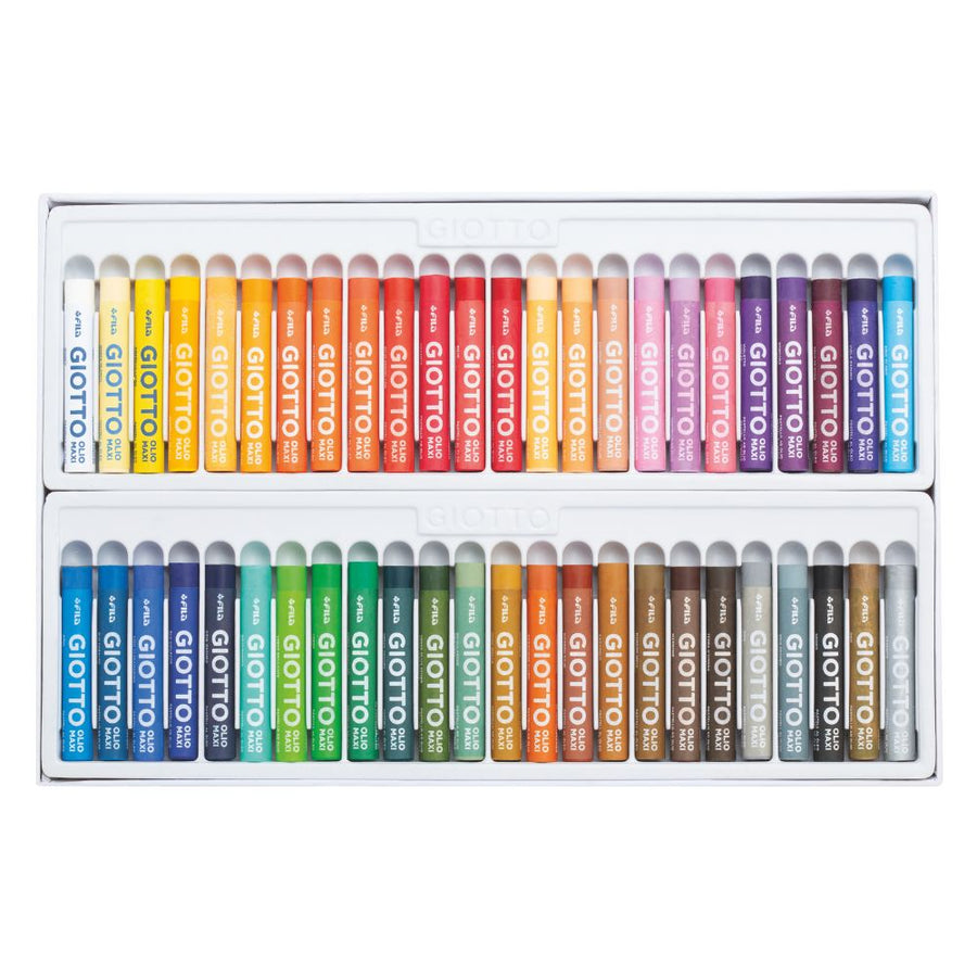 Giotto Olio Maxi Oil Pastels 48pcs Set - Vibrant Colours for Kids 3+