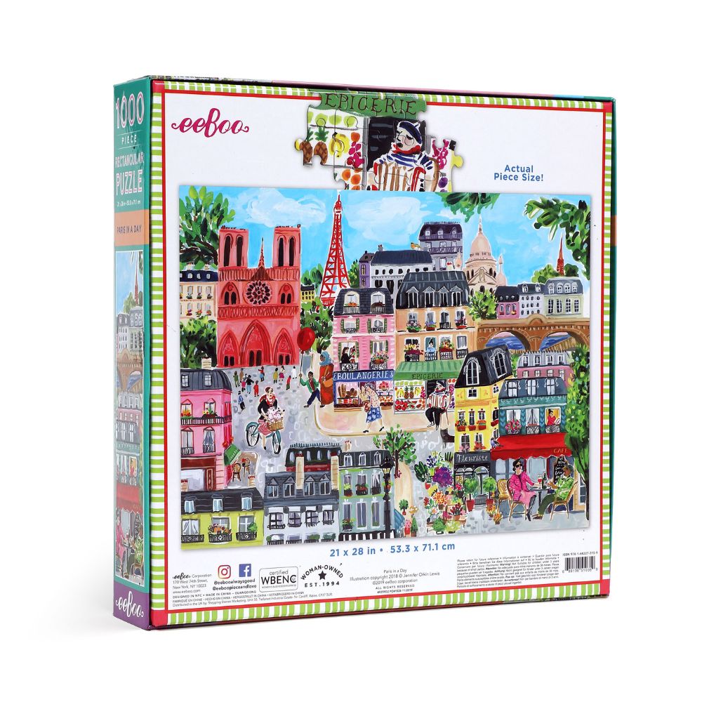 EeBoo Paris In A Day 1000 Piece Family Puzzle
