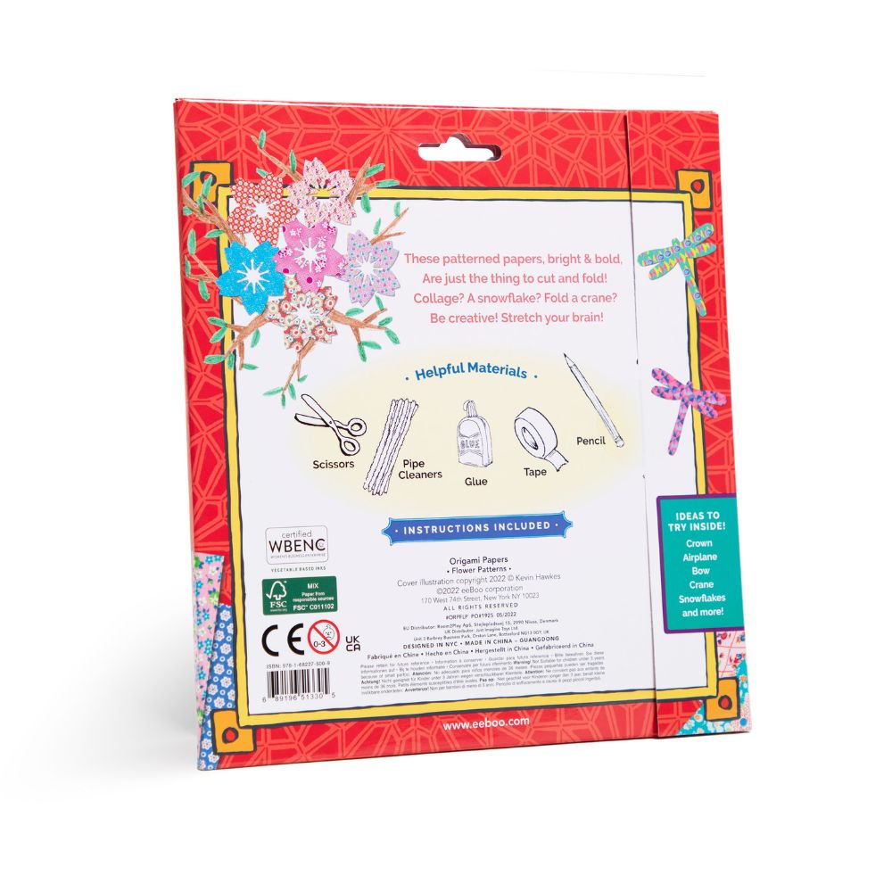eeBoo Flower Patterns Origami Papers
