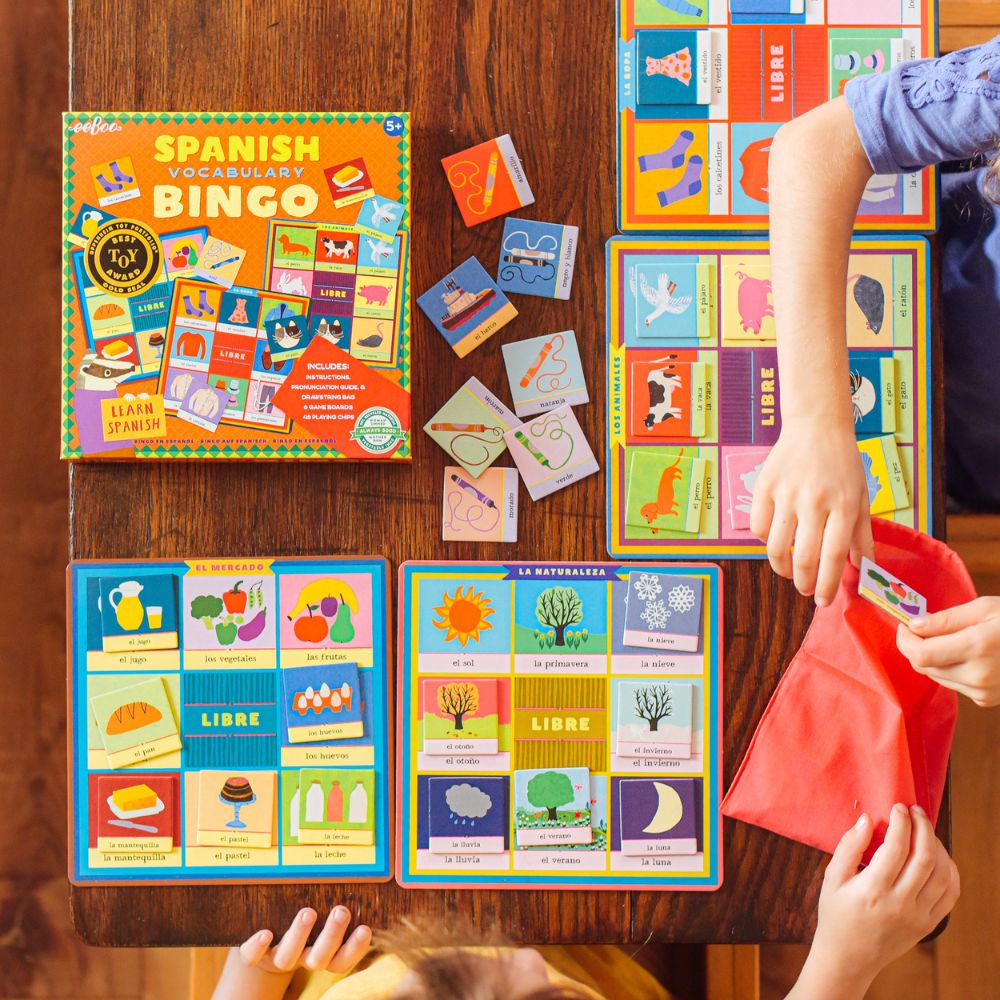 eeBoo Spanish Bingo Language Game for Kids aged 5+