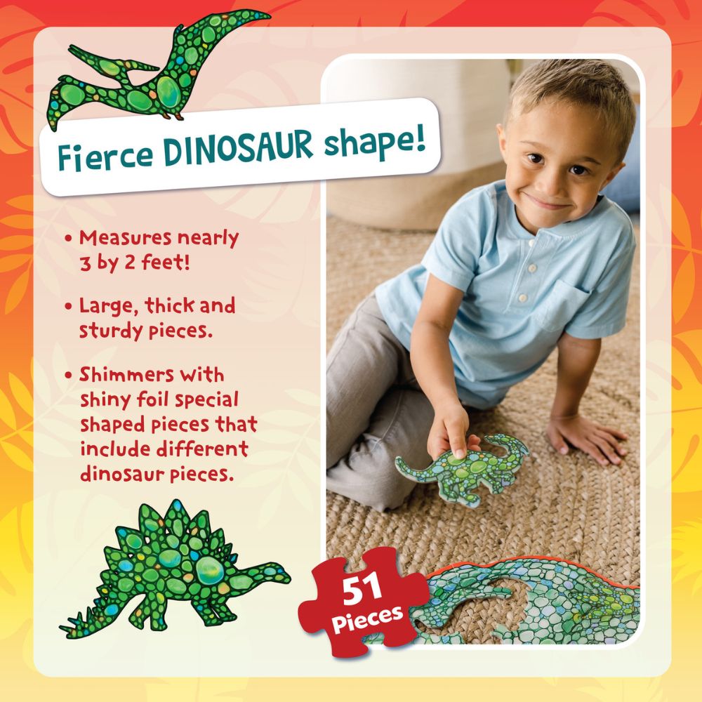Peaceable Kingdom Shiny Dinosaur Floor Puzzle