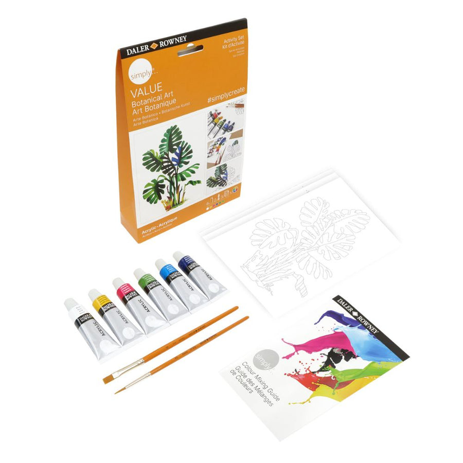 Daler Simply Value Acrylic Botanical Activity Painting Set