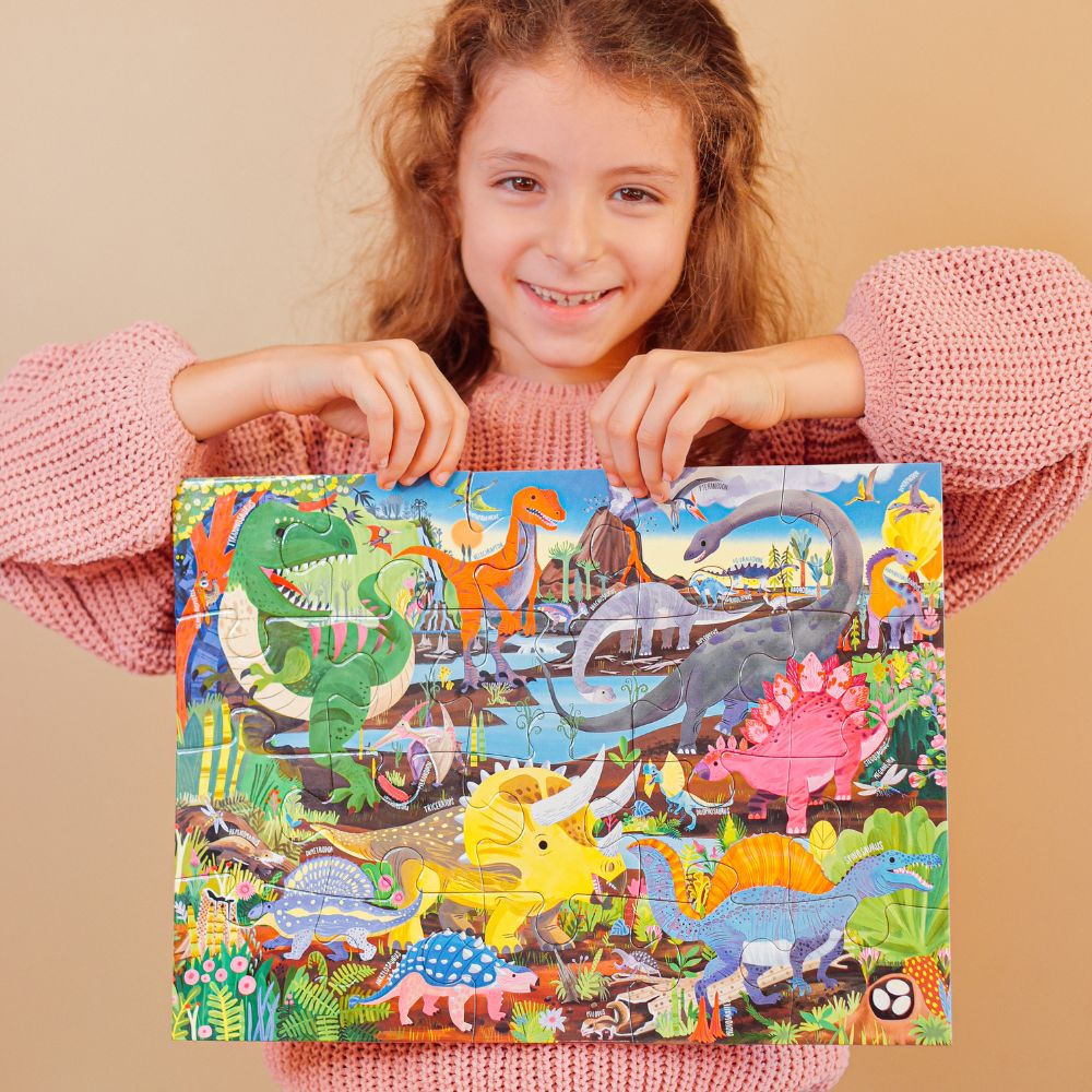 Eeboo Dinosaur Land 20 Piece Puzzle