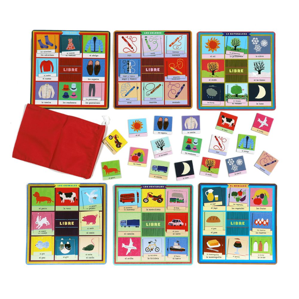eeBoo Spanish Bingo Language Game for Kids aged 5+